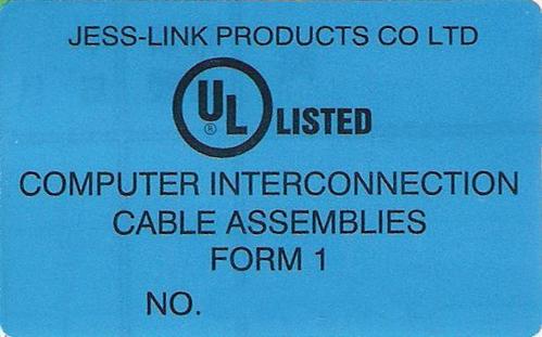 UL 标准标签列表|电线产品橙色蓝色UL标签