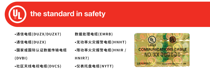 ​强制新型全息UL电缆标志标签